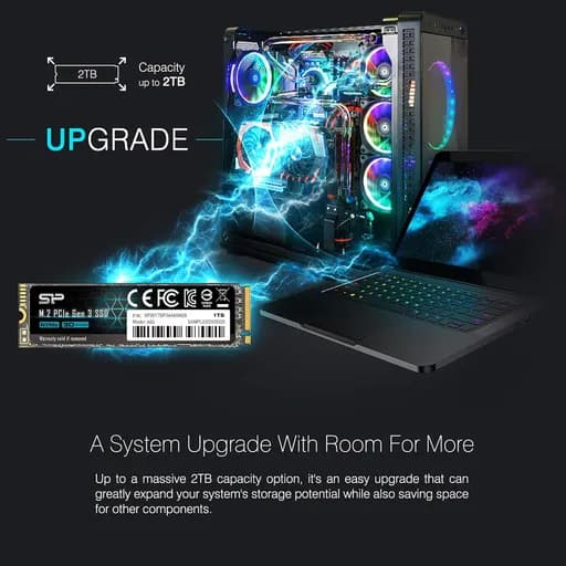 حافظه اس اس دی اینترنال 1 ترابایت سیلیکون پاور مدل Silicon Power M.2 A60 Int با گارانتی 60 ماهه شرکتی — تصویر ۲