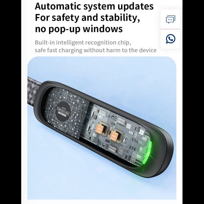 کابل تبدیل USB-C ترانیو مدل CC-3 طول 1.2 متر — تصویر ۴