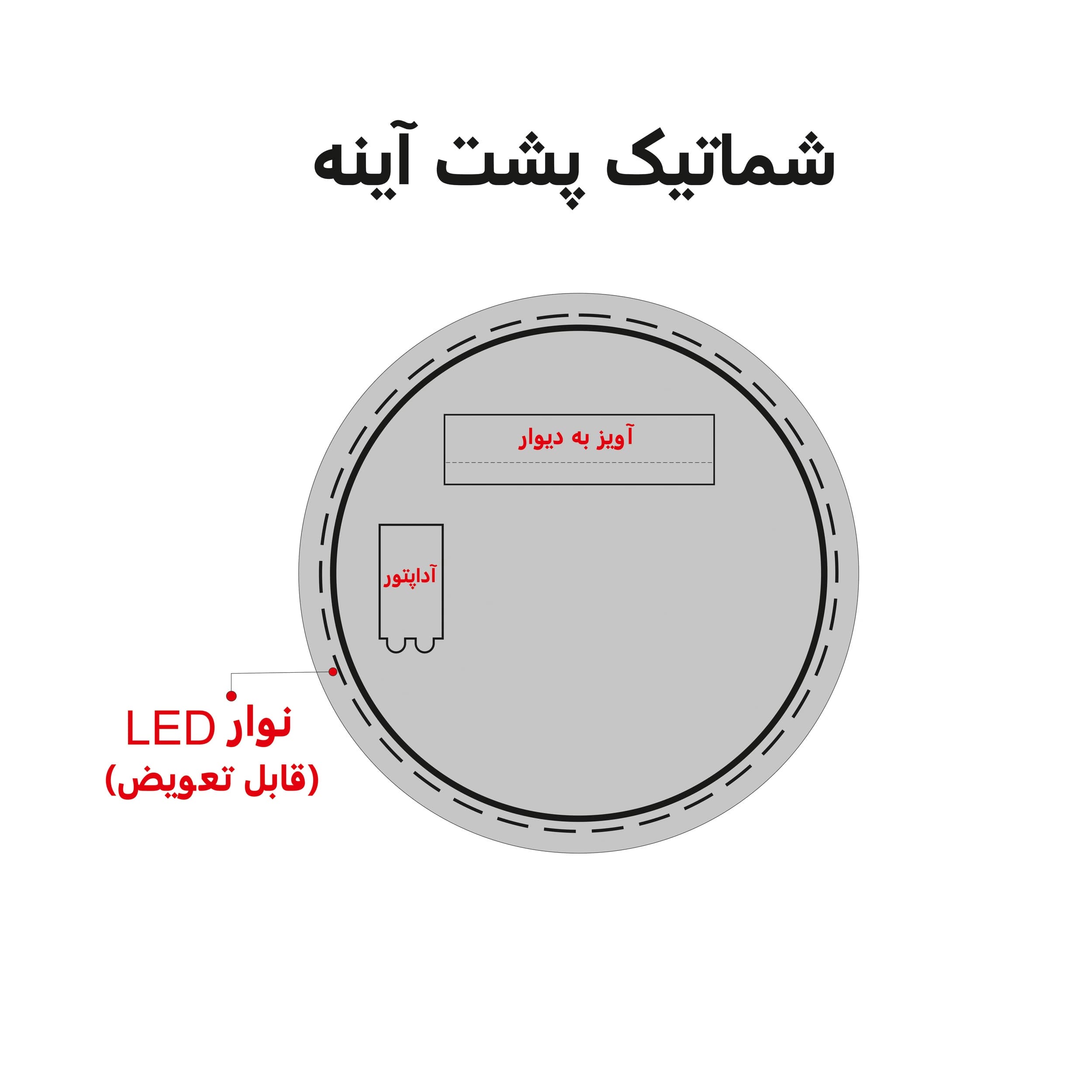 آینه دلفین مدل N-OV-70 — تصویر ۵