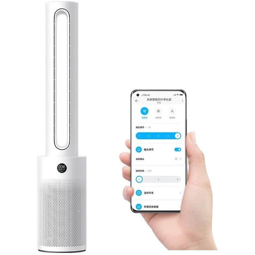 تصفیه کننده هوا شیائومی مدل Xiaomi Mijia Smart Leafless Purification Fan White — تصویر ۵