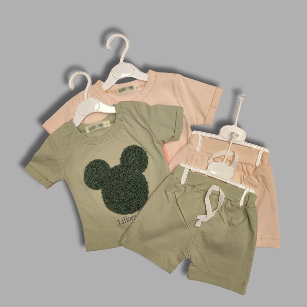 تیشرت شلوارک نقلی دخترانه و پسرانه طرح LiLi Mouse