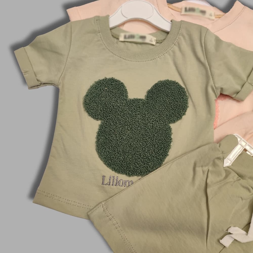 تیشرت شلوارک نقلی دخترانه و پسرانه طرح LiLi Mouse — تصویر ۵