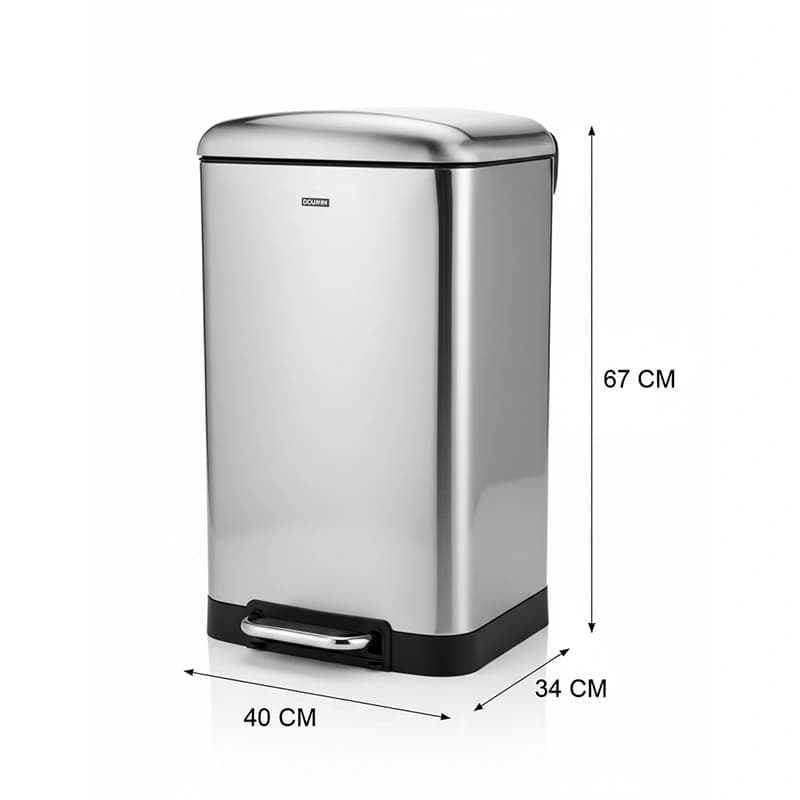 سطل زباله پدالی دلفین مدل ss-L40-3040 گنجایش 40 لیتر — تصویر ۲