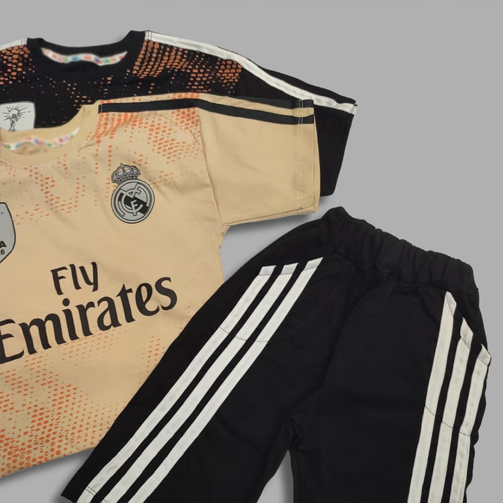 تیشرت شلوارک کیت رئال مادرید امباپه Mbappé Emirates — تصویر ۴