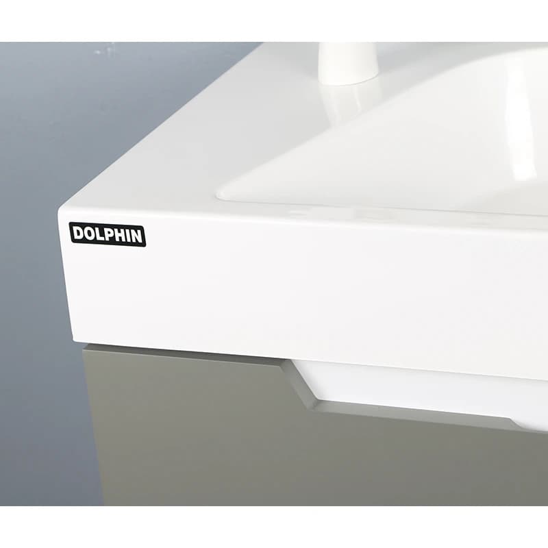 ست کابینت و روشویی دلفین مدل R30-Gr به همراه آینه و باکس | طوسی | — تصویر ۵