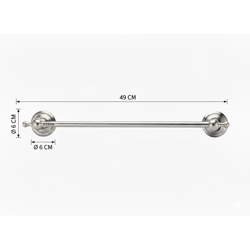 آویز حوله دلفین مدل SS-L49-3230 | کروم مات | گارانتی اصالت و سلامت فیزیکی کالا — تصویر ۴