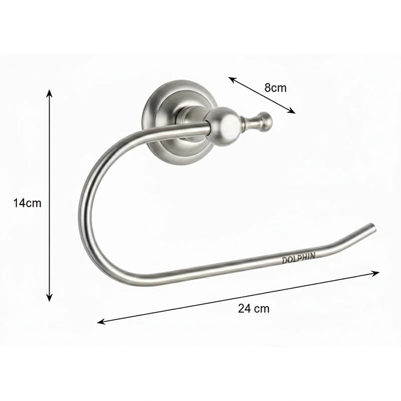 آویز حوله دلفین مدل ss-G-3230 | کروم مات | گارانتی اصالت و سلامت فیزیکی کالا — تصویر ۴