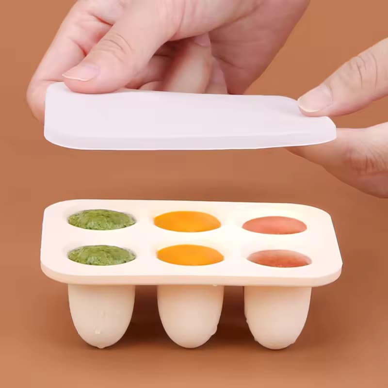 پستانک میوه‌خوری سیلیکونی کودک به همراه قالب یخ مدل ASE848 — تصویر ۴