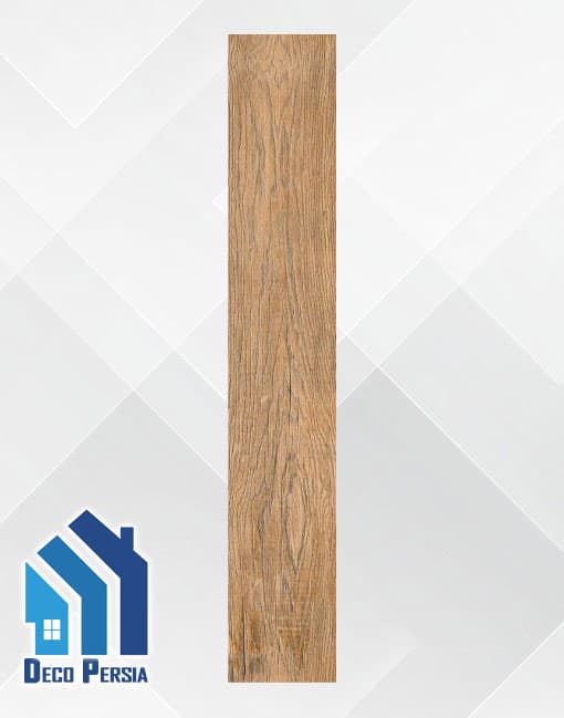 کاشی خاک‌سفید فخار 120×20 طرح پارکت کالکشن دیوایا قهوه ای روشن مات