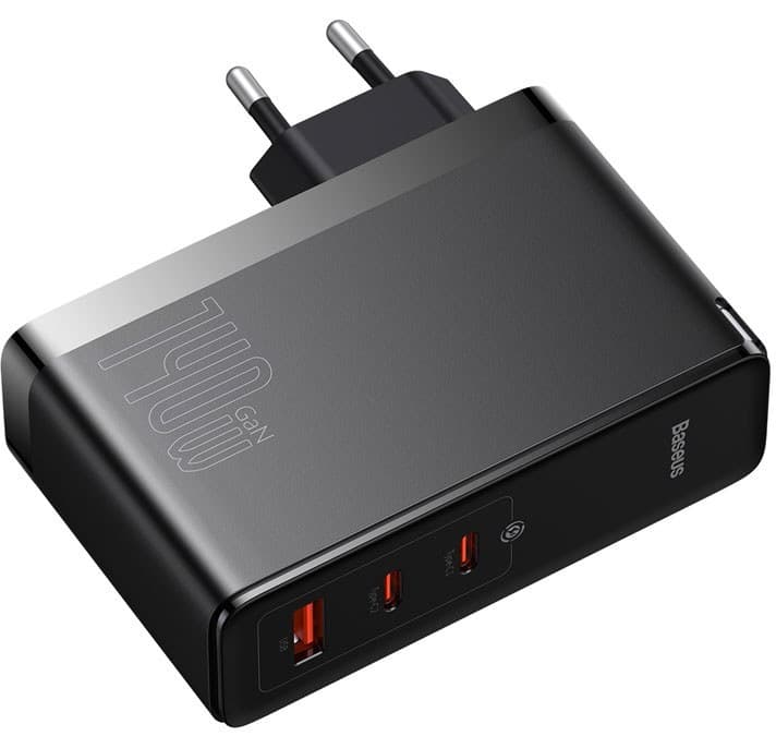 شارژر دیواری 140وات باسئوس مدل Baseus GaN5 Pro Fast Charger 2C+U CCGP100201 با گارانتی 24 ماهه شرکتی