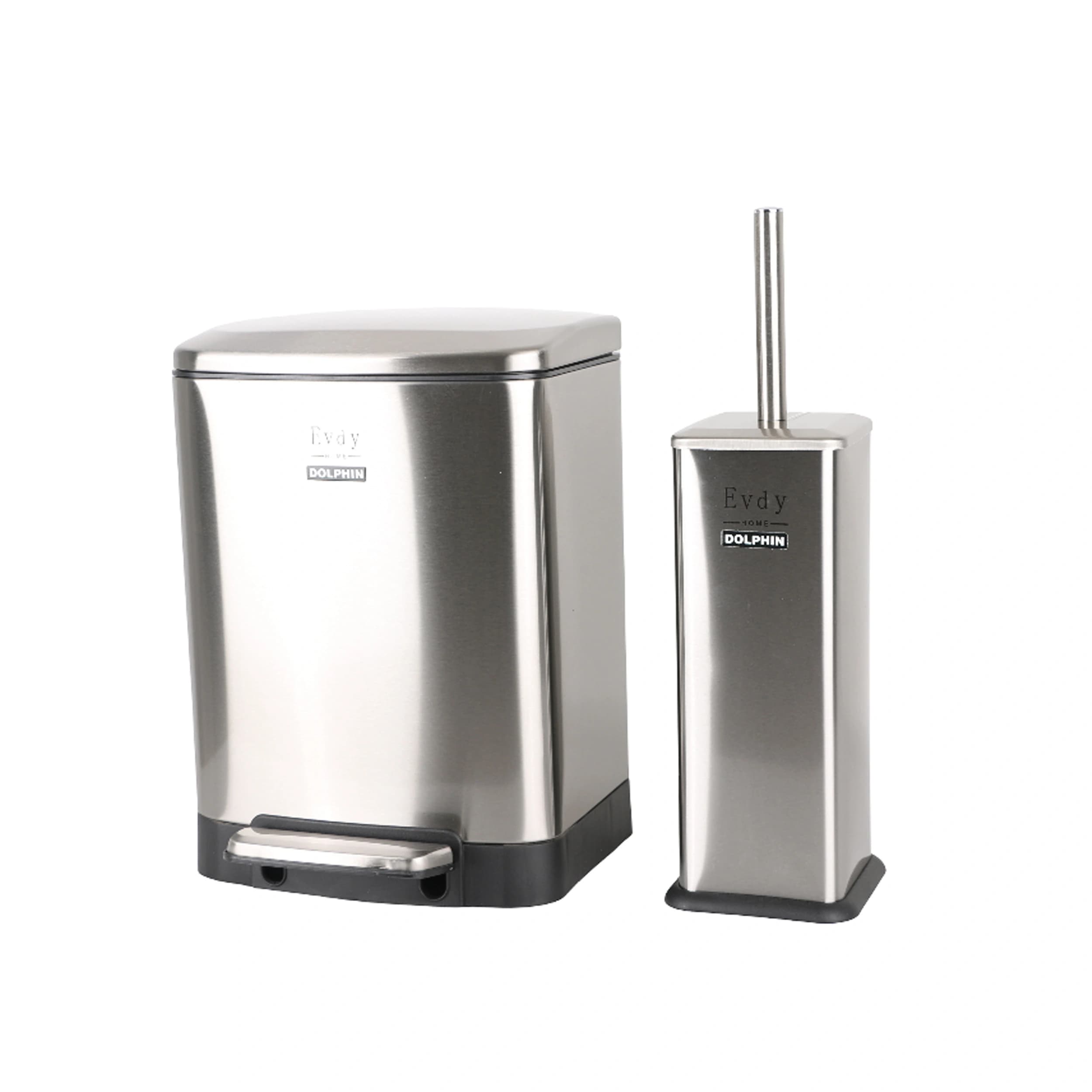 ست سطل و فرچه دلفین مدل Evd-226-6lt-ss | کروم مات | گارانتی اصالت و سلامت فیزیکی کالا