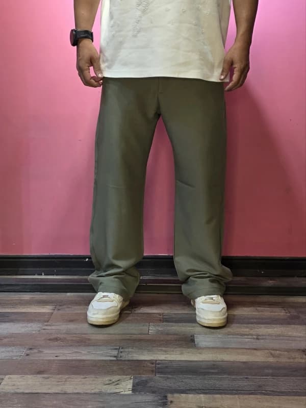 شلوار بگ مردانه پارچه ای سبز