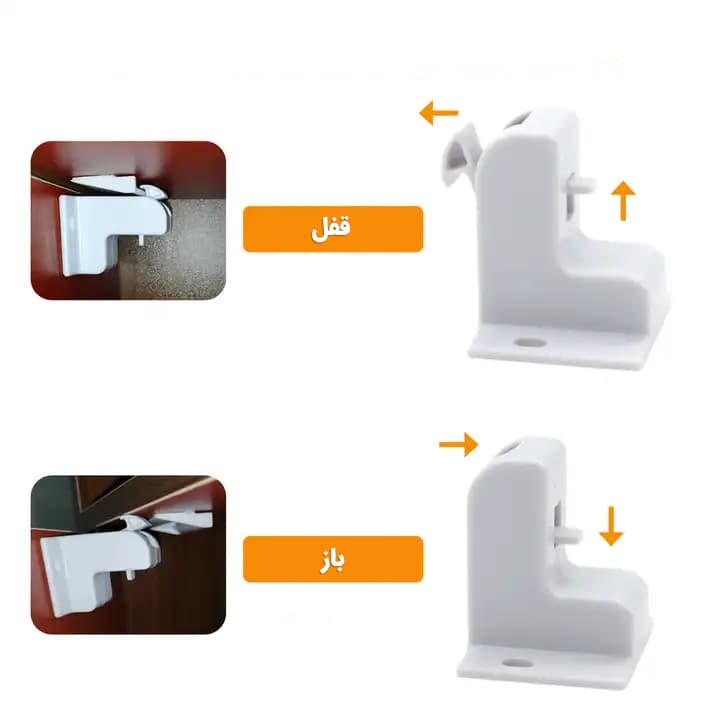 قفل کابینت کودک مگنتی نامرئی مدل ASR830 — تصویر ۶