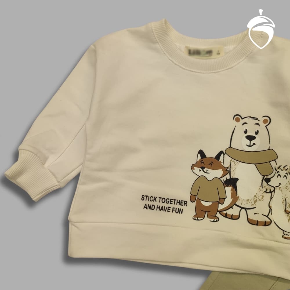 بلوز شلوار پسرانه دخترانه نقلی fox a bear — تصویر ۵