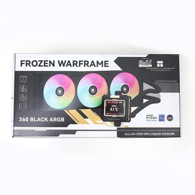 خنک کننده مایع ترمالرایت Frozen Warframe 360 ARGB با نمایشگر LCD و نورپردازی ARGB — تصویر ۸