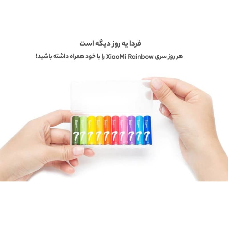 باتری نیم قلمی شیائومی مدل Alkaline ZI7 بسته 10 عددی — تصویر ۳
