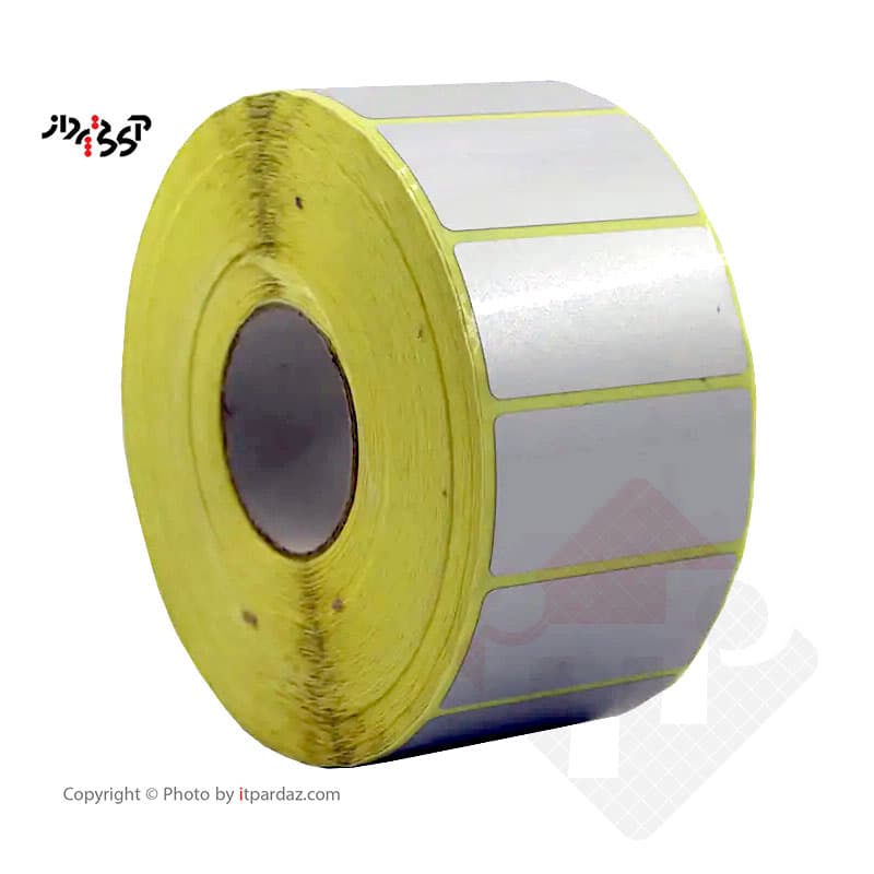 برچسب پرینتر لیبل زن مدل 40*80 اموال شبرنگ تک ردیفه