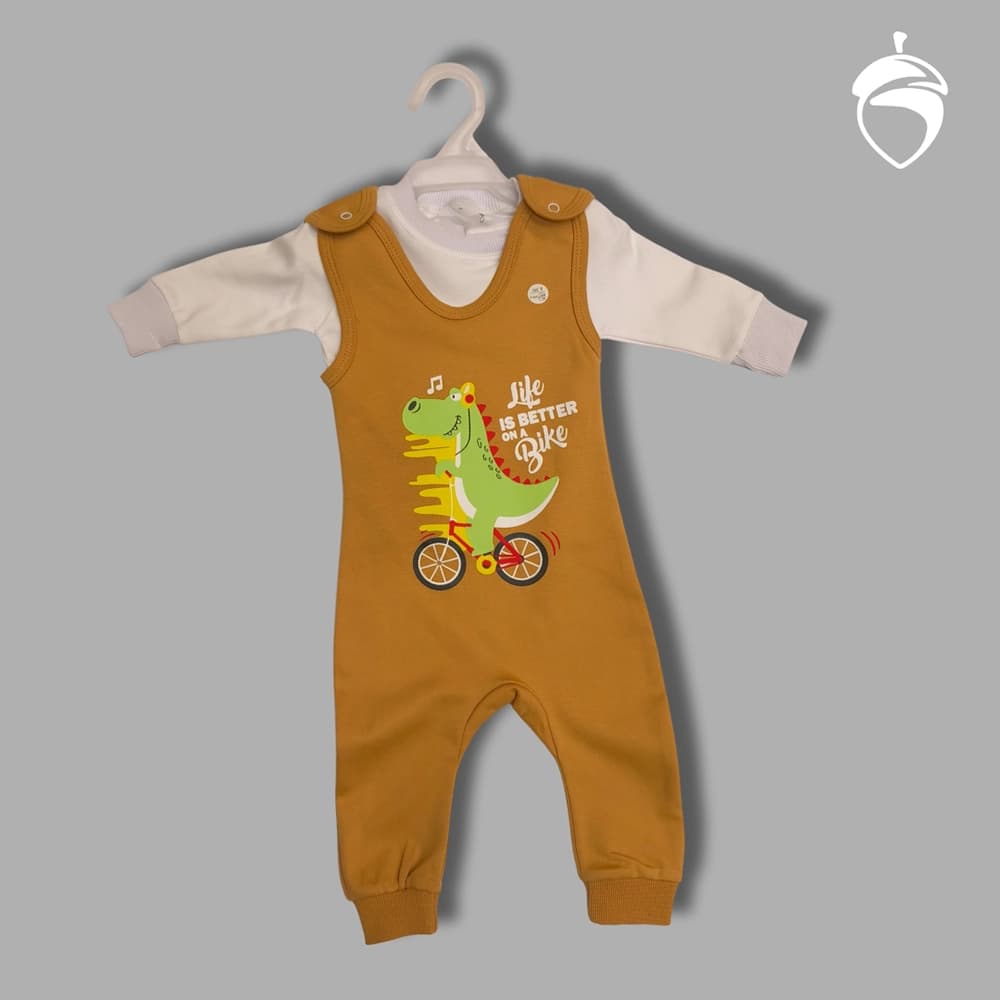 سرهمی دوتیکه نوزادی مدل Dinosaur — تصویر ۴