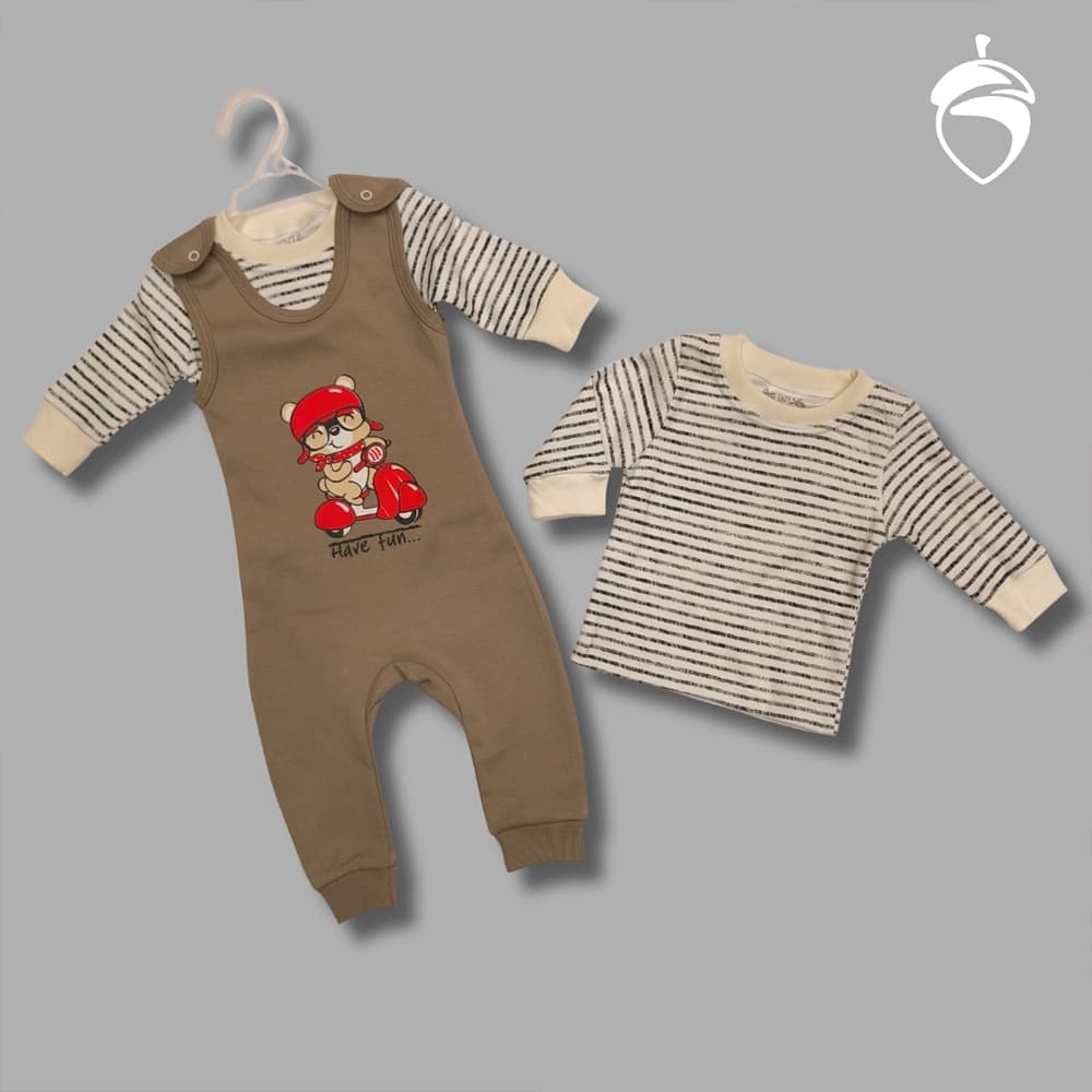 سرهمی دوتیکه نوزادی مدل Teddy Motor — تصویر ۶