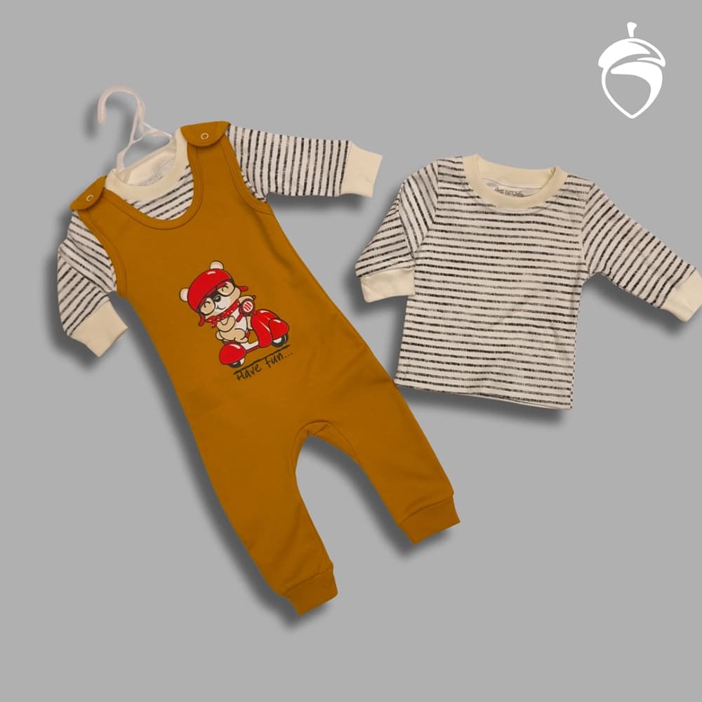 سرهمی دوتیکه نوزادی مدل Teddy Motor — تصویر ۴