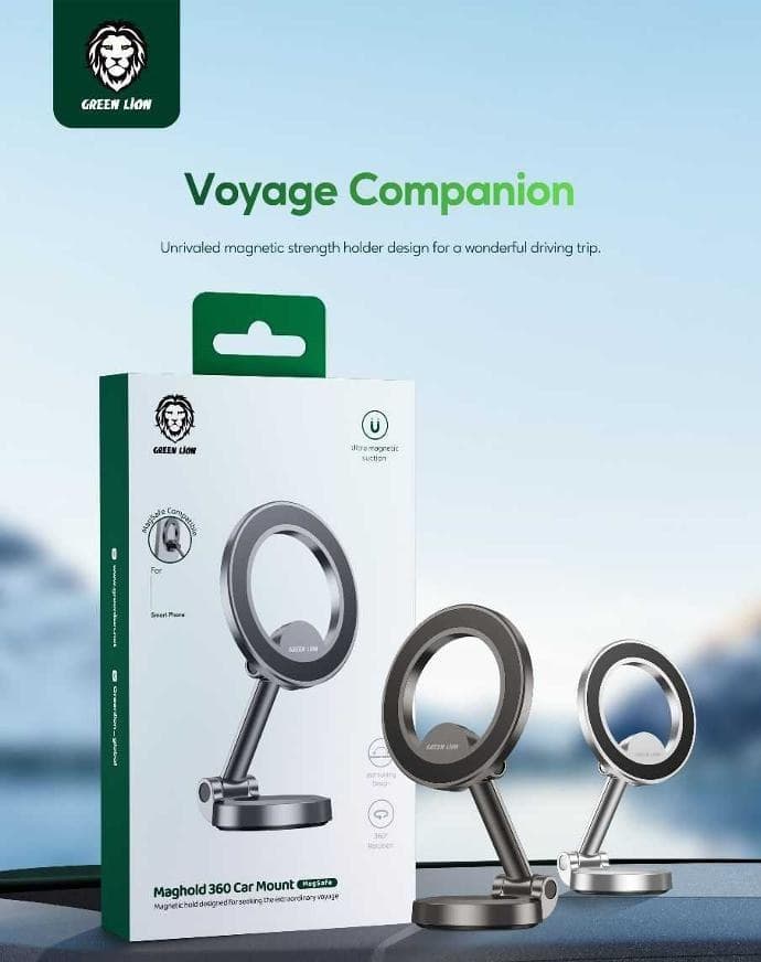 هولدر نگهدارنده موبایل 360درجه Green maghold 360 car mount — تصویر ۲