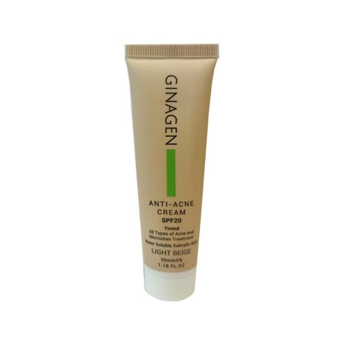 کرم ضد جوش رنگ بژ روشن SPF20 ژیناژن
