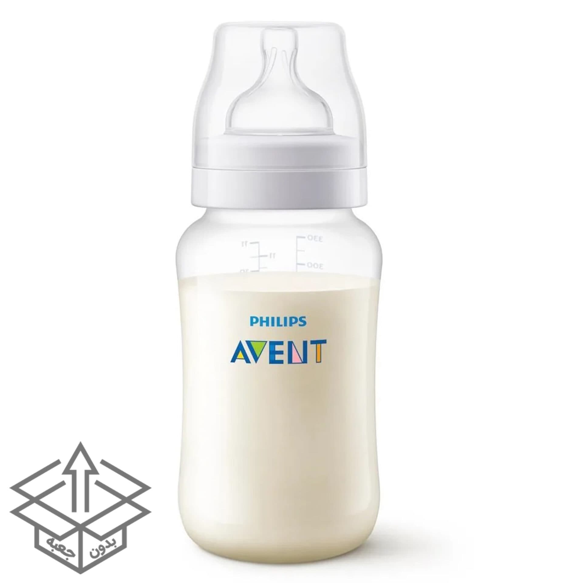 شیشه شیر کلاسیک ۳۳۰ میلی‌لیتر فیلیپس اونت PHILIPS AVENT سری AntiColic – بدون جعبه