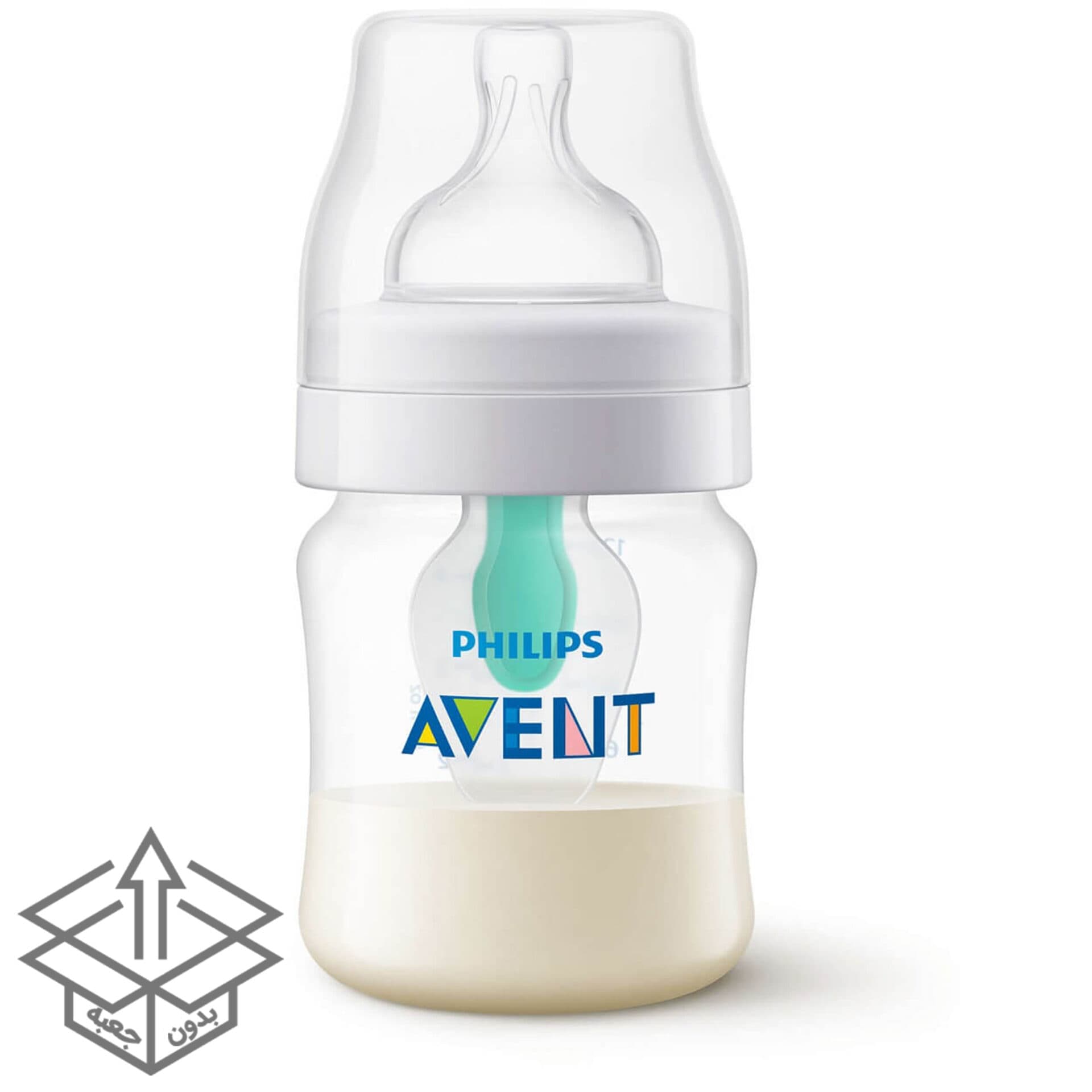 شیشه شیر کلاسیک ۱۲۵ میلی‌لیتر با سوپاپ AirFree فیلیپس اونت PHILIPS AVENT سری AntiColic – بدون جعبه