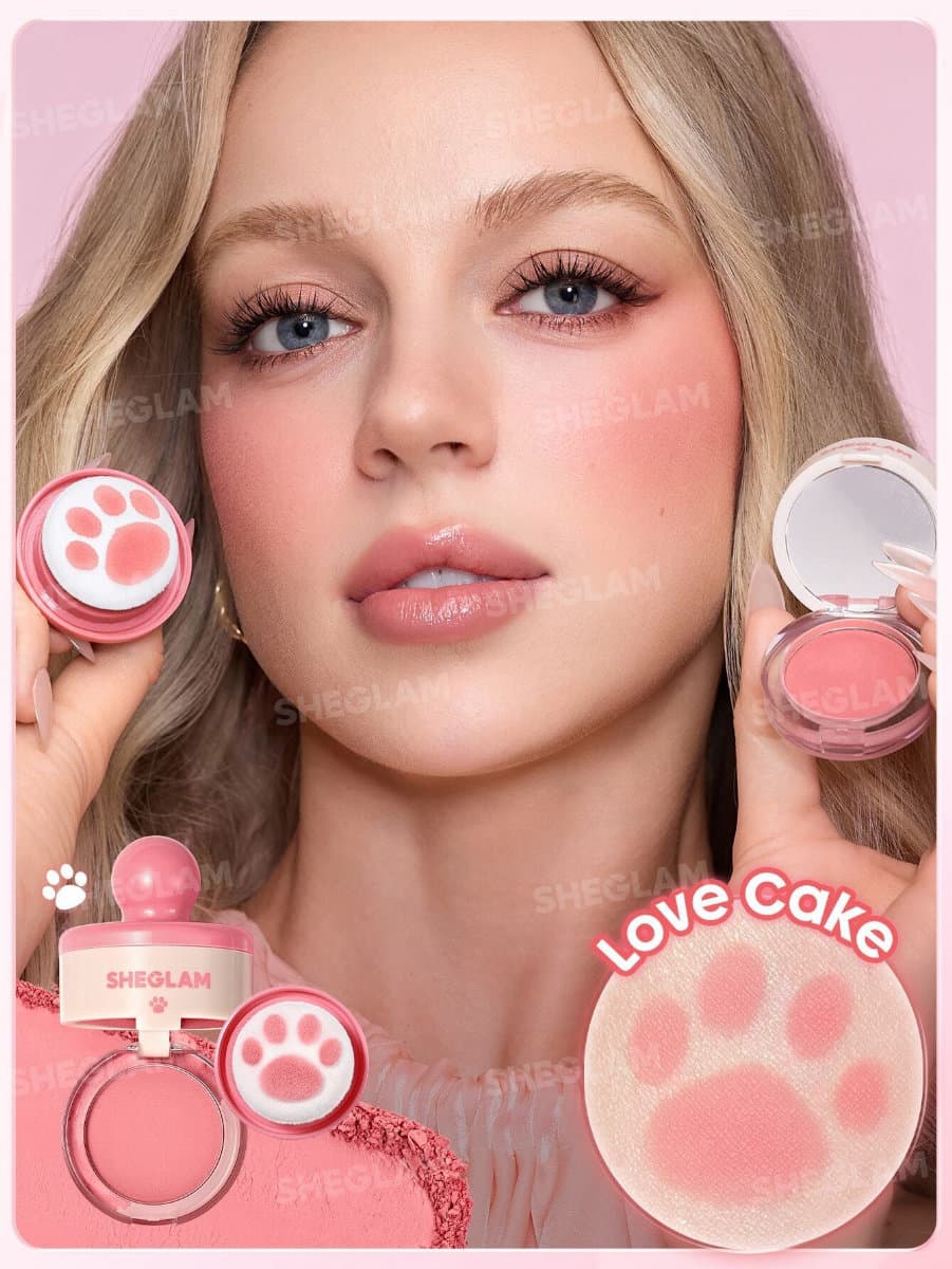 رژ گونه استامپی شیگلم Cutie Paw رنگ Love Cake 001 3 گرم — تصویر ۲