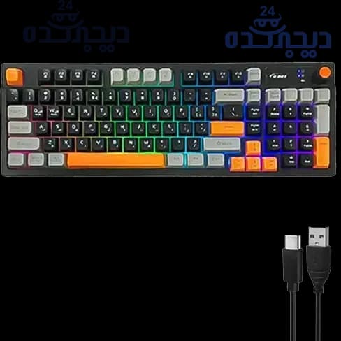 کیبورد D-Net dt-984 طراحی ارگونومیک و کلیدهای باکیفیت برای کاربری اداری — تصویر ۲