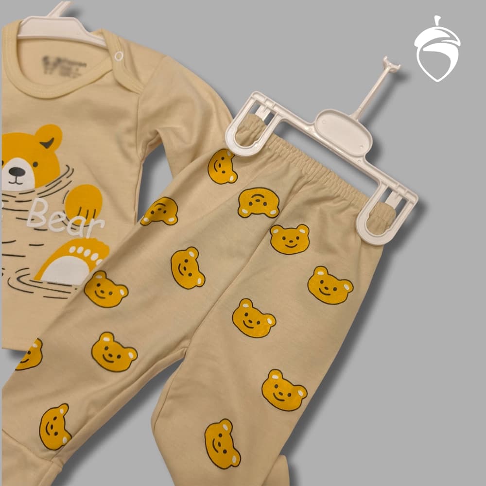 ست لباس نوزادی پسرانه تکه‌ای طرح Bear — تصویر ۲