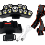چراغ پیشانی شارژی ۱۱ لامپه LED مدل SH-T11 | USB Rechargeable Headlight
