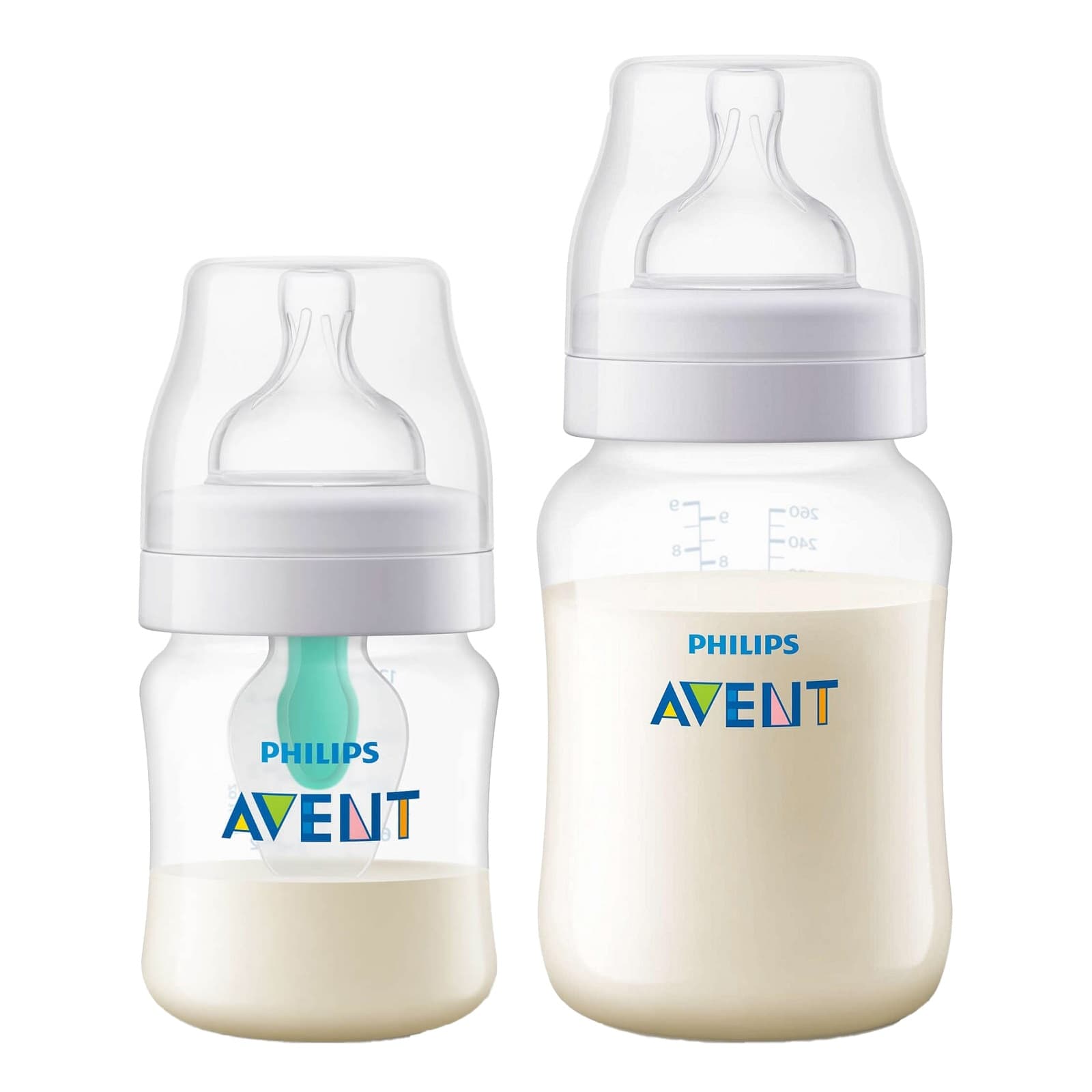ست شیشه شیر کلاسیک ۱۲۵ و ۲۶۰ میلی‌لیتر با سوپاپ AirFree فیلیپس اونت PHILIPS AVENT سری AntiColic — تصویر ۲