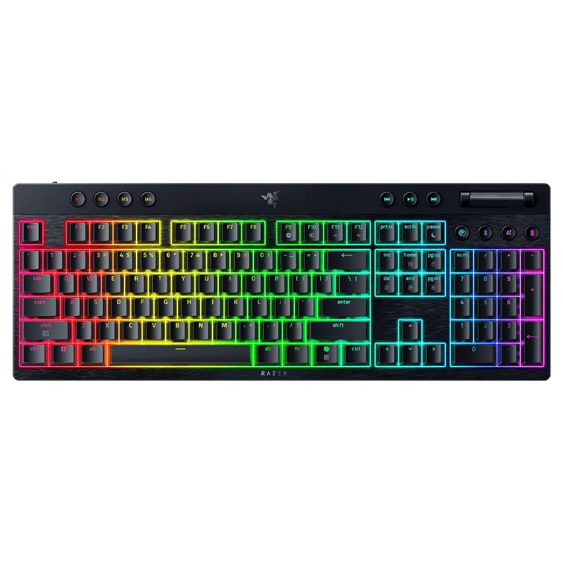 کیبورد بیسیم مکانیکال مخصوص بازی RAZER مدل BLACKWIDOW V4 LOW-PROFILE HYPERSPEED