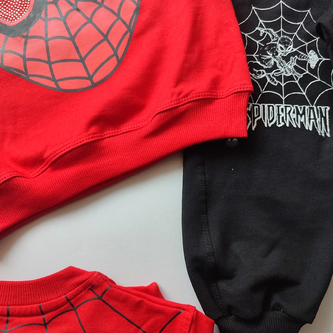 بلوز شلوار مرد عنکبوتی نگین‌دار Spider Man — تصویر ۶