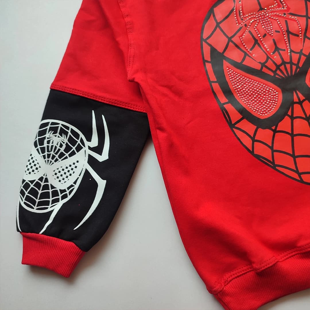 بلوز شلوار مرد عنکبوتی نگین‌دار Spider Man — تصویر ۷