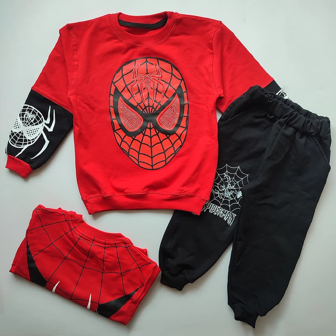 بلوز شلوار مرد عنکبوتی نگین‌دار Spider Man
