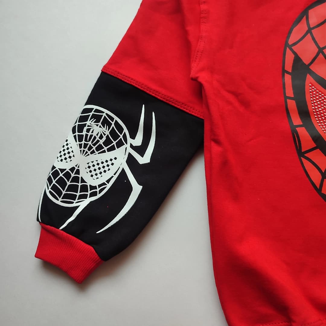 بلوز شلوار مرد عنکبوتی نگین‌دار Spider Man — تصویر ۳