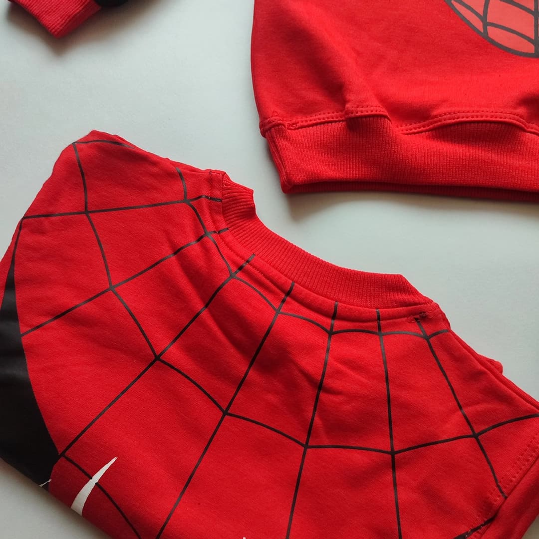 بلوز شلوار مرد عنکبوتی نگین‌دار Spider Man — تصویر ۵