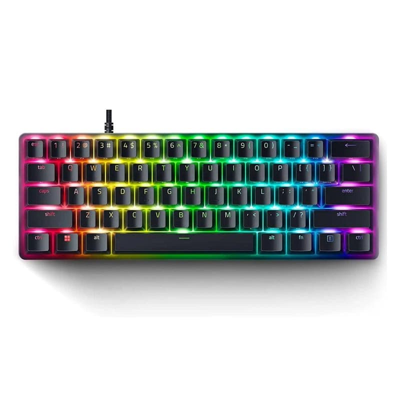 کیبورد تمام مکانیکال مخصوص بازی RAZER مدل HUNTSMAN MINI PURPLE