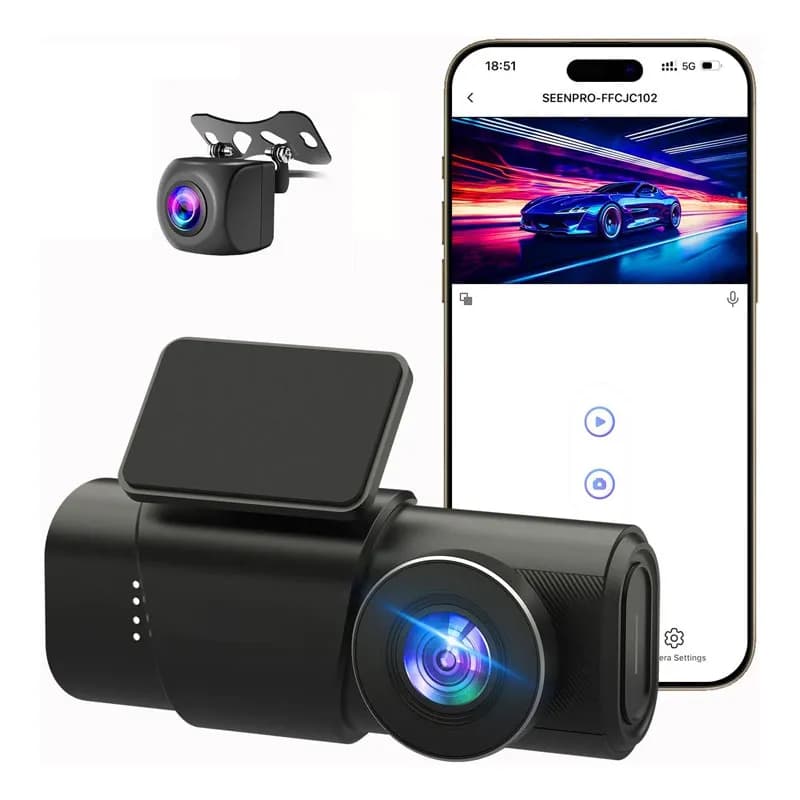 دوربین ثبت وقایع خودرو 2 دوربین مدل OK309-4K WiFi — تصویر ۳