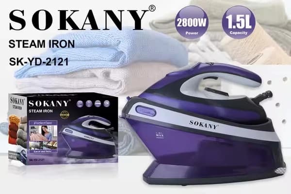 اتو بخار مخزن‌دار Sokany مدل SK‑YD‑2121 — تصویر ۲
