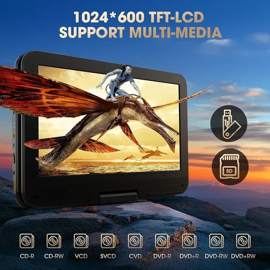 DVD پلیر قابل حمل برند DBPOWERمدل CHY-10 — تصویر ۶
