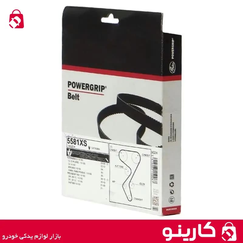 تسمه تایم پاور گریپ 134 دندانه پژو 206 tu5 — تصویر ۲