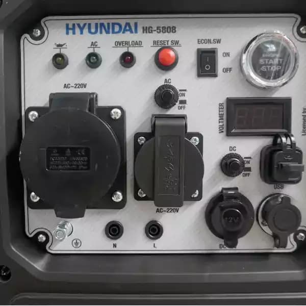 موتور برق هیوندای 5.7 کیلو وات سایلنت مدل HG5808 — تصویر ۵