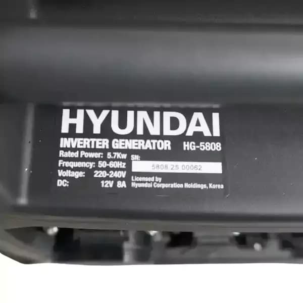 موتور برق هیوندای 5.7 کیلو وات سایلنت مدل HG5808 — تصویر ۲