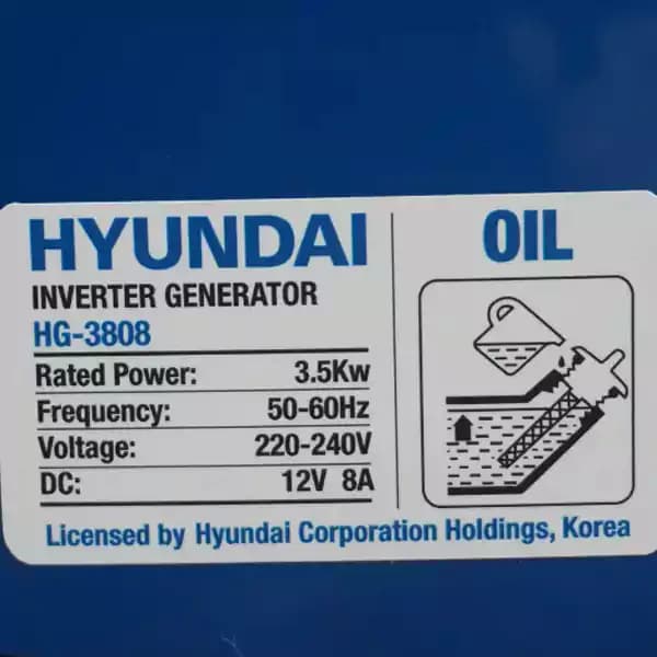 موتور برق هیوندای 3.5 کیلو وات سایلنت مدل HG3808 — تصویر ۳
