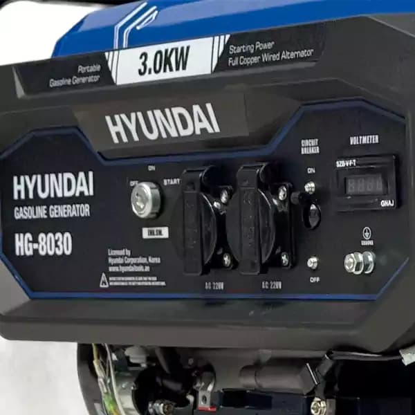 موتور برق هیوندای 3 کیلو وات بنزینی مدل HG-8030 — تصویر ۶