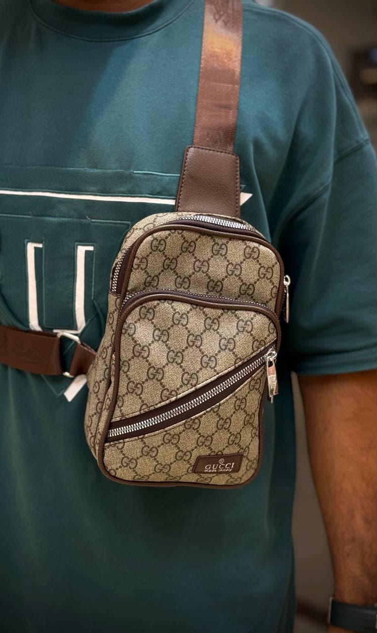 بادی بگ برند گوچی بند قهوه ای Body Bag Gucci Brown