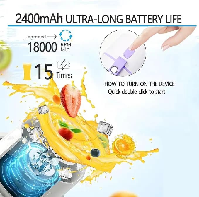 شیکر قابل حمل شارژی 340 میلی‌لیتری MDHL مدل MDKS FSV8 — تصویر ۴
